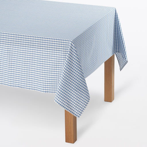 #WK13 YL - Indian Cotton Tablecloth - Off-white x Blue MDV32A6S MUJI