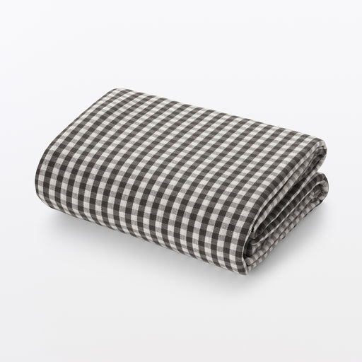 #WK13 YL - Indian Cotton Tablecloth - Off-white x Charcoal Gray MDV33A6S MUJI