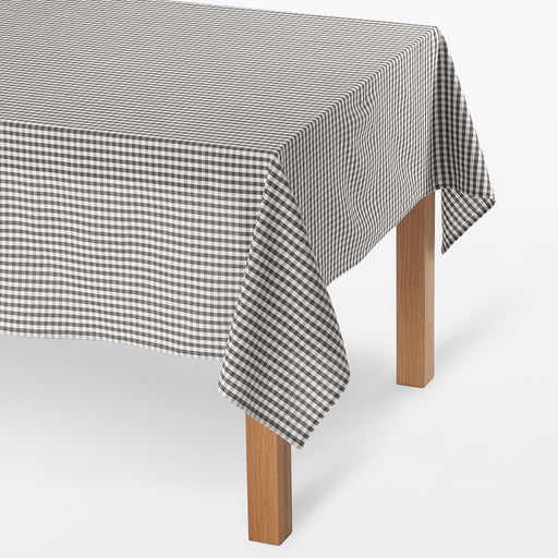 #WK13 YL - Indian Cotton Tablecloth - Off-white x Charcoal Gray MDV33A6S MUJI