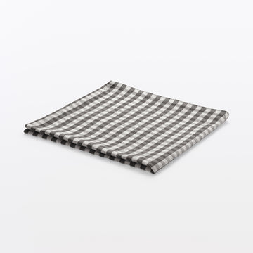Indian Cotton Napkin - Off-white x Charcoal Gray MUJI