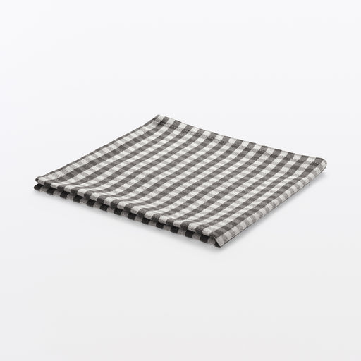 #WK13 YL - Indian Cotton Napkin - Off-white x Charcoal Gray MDV37A6S MUJI