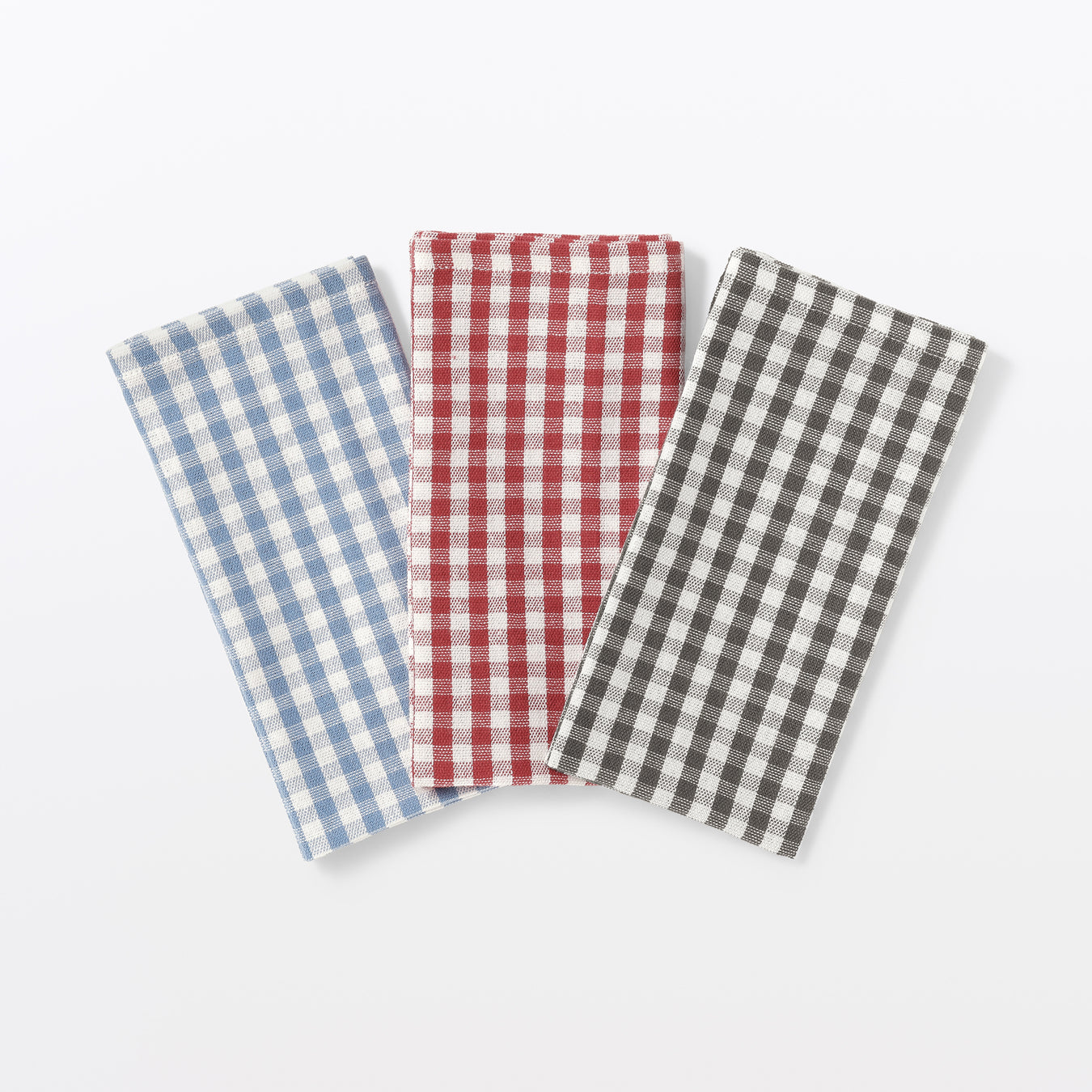 Indian Cotton Napkin - Off-white x Red MUJI