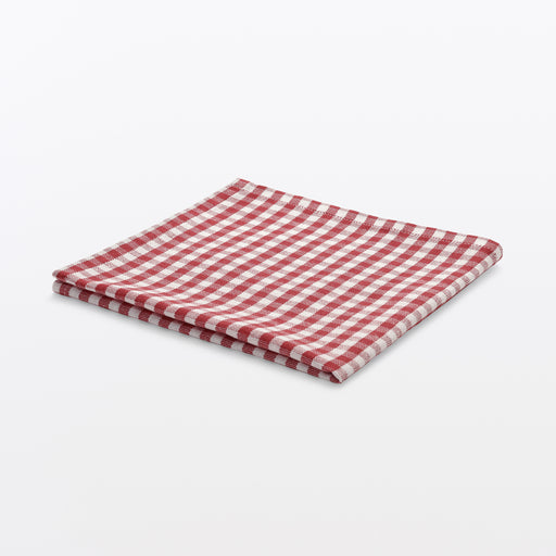 Indian Cotton Napkin - Off-white x Red MUJI