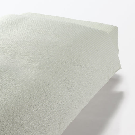 Cotton Seersucker Duvet Cover Green MUJI