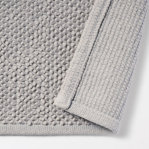 Chenille Bath Mat (W14.2 x L23.6") Light Gray MUJI
