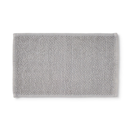 Chenille Bath Mat (W14.2 x L23.6") Light Gray MUJI