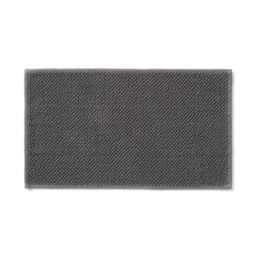 Chenille Bath Mat (W17.7 x L27.6") Charcoal Gray MUJI
