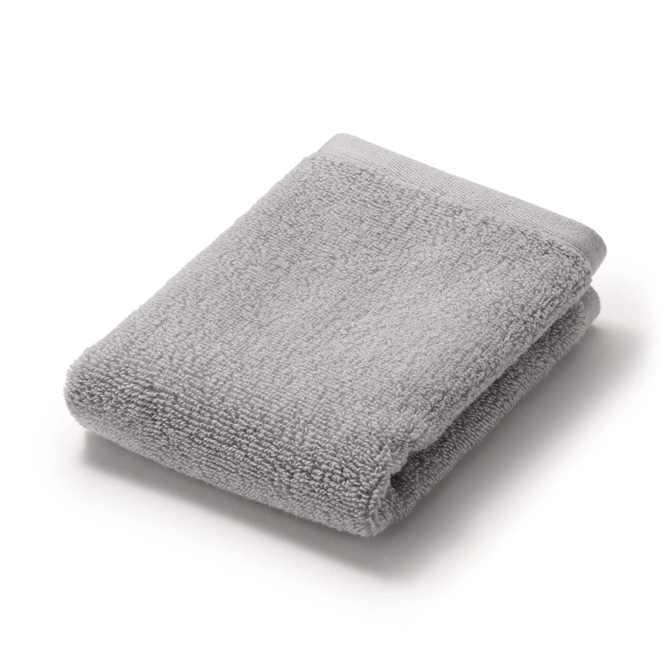 Cotton Twin Pile Hand Towel Gray MUJI