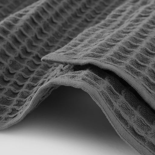 Waffle Bath Towel Charcoal Gray MUJI