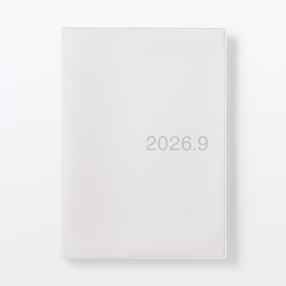 A5 White Gray Monthly/Weekly Planner Aug. 2026 | MUJI USA
