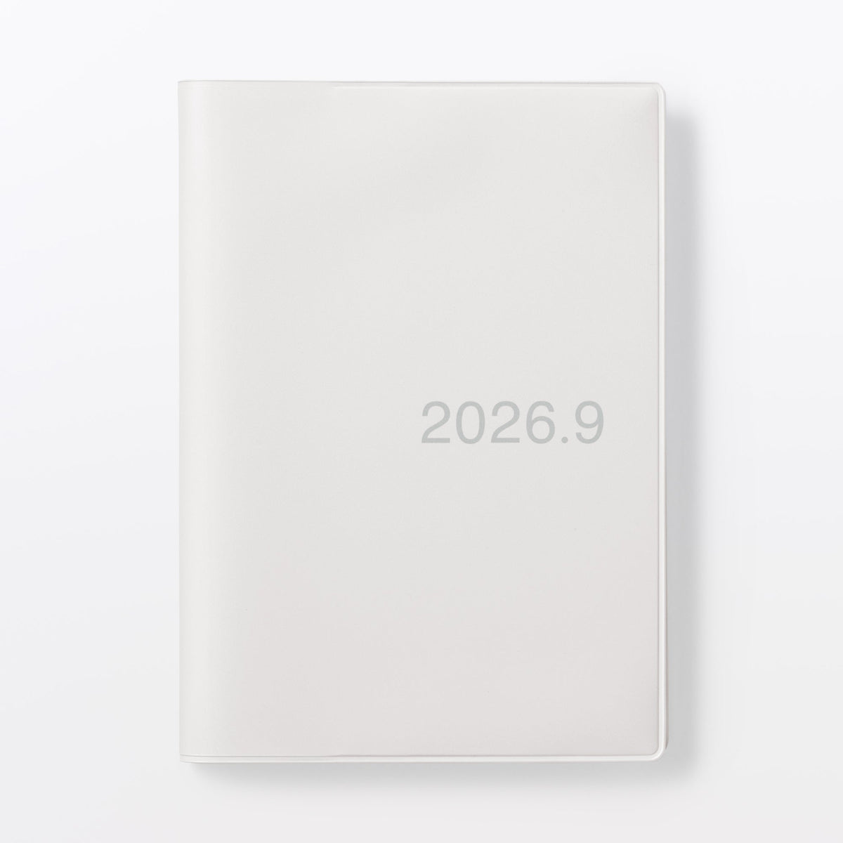 A6 White Gray Monthly/Weekly Planner Aug. 2026 | MUJI USA