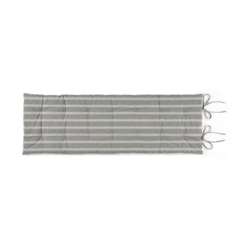Washed Cotton Long Seat Cushion Gray Stripe MUJI