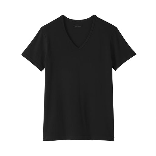 Moisture-Wicking Cotton T-Shirt Black MUJI