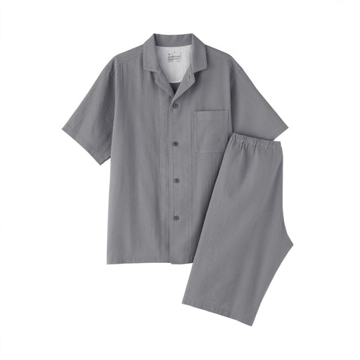 Airy Seersucker Pajamas Gray MUJI