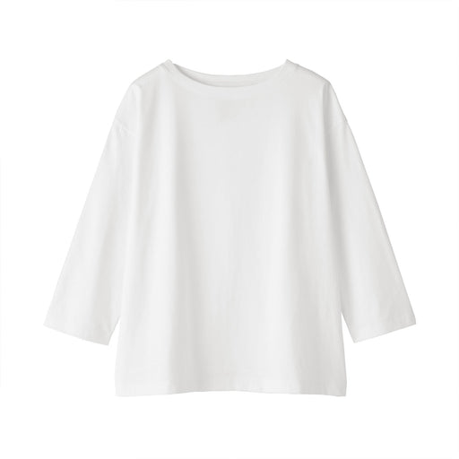 Jersey Boatneck T-Shirt White MUJI