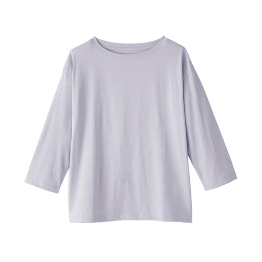 Jersey Boatneck T-Shirt Light Purple MUJI