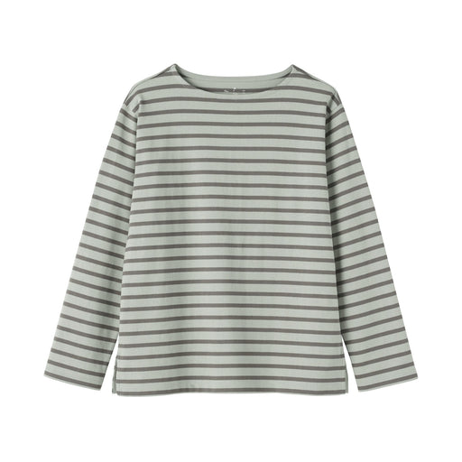 Heavyweight Boatneck T-Shirt Smoky Green Pattern MUJI