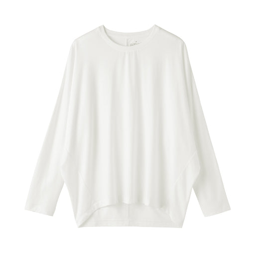 Lyocell Blend Jersey Pullover Off White MUJI