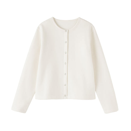 Sweatshirt Cardigan Off White MUJI