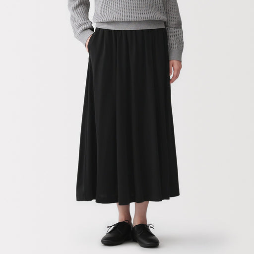 #onlineexclusive Lyocell Blend Jersey Gathered Skirt BB2W626S MUJI