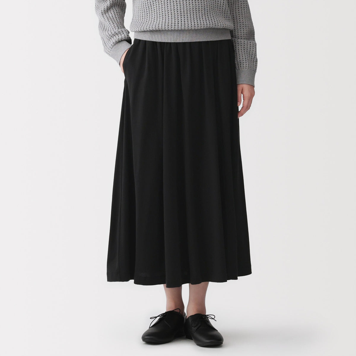 Lyocell Blend Jersey Gathered Skirt