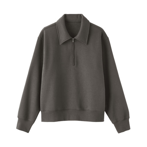 Half-Zip Sweatshirt Dark Gray MUJI