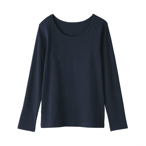 Stretch Rib Crewneck T-Shirt Dark Navy MUJI