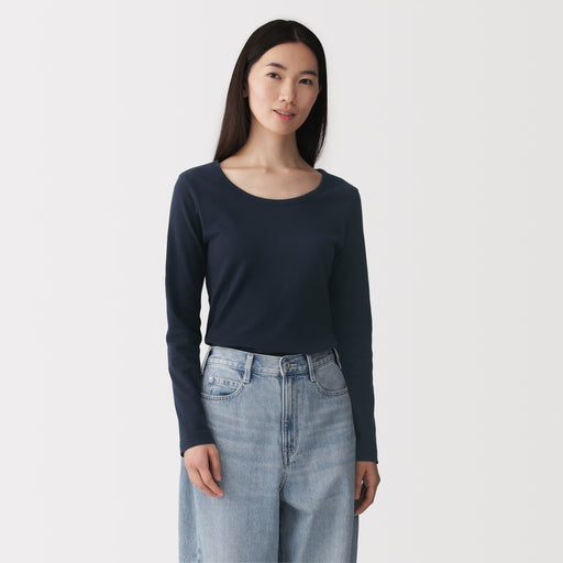 Stretch Rib Crewneck T-Shirt MUJI