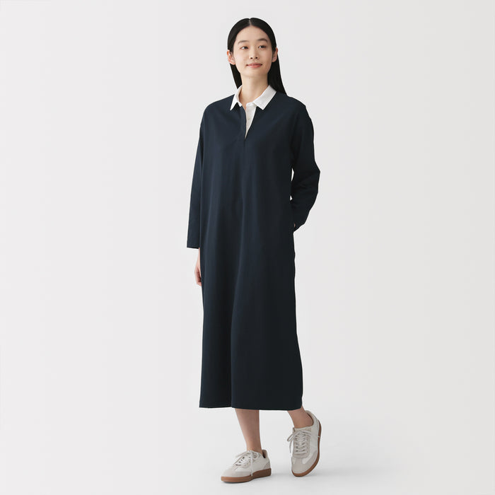 muji black dress Linen Sleeveless Dress