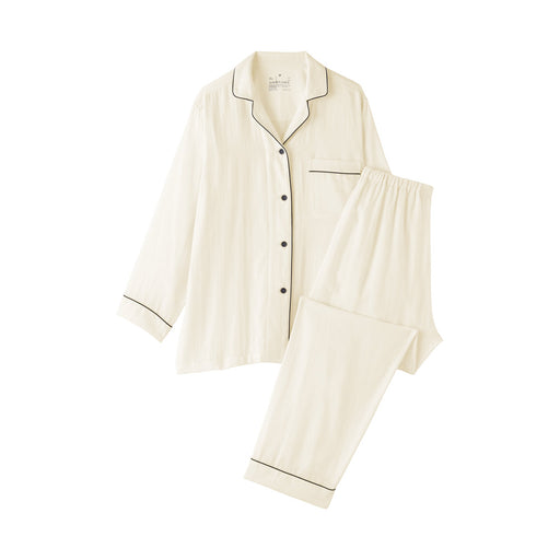 Side Seamless Double Gauze Pajamas Off White MUJI