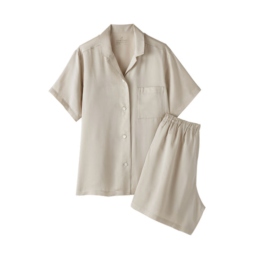 Lyocell Satin Pajamas Sand Beige MUJI