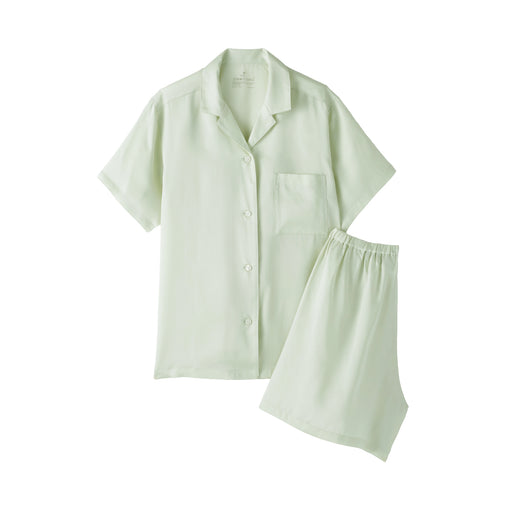 Lyocell Satin Pajamas Lime Green MUJI