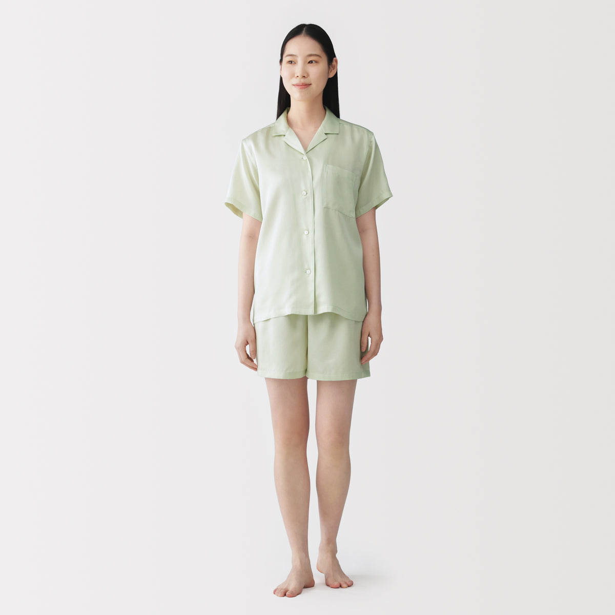 Lyocell Satin Pajamas | Women's Loungewear | MUJI USA