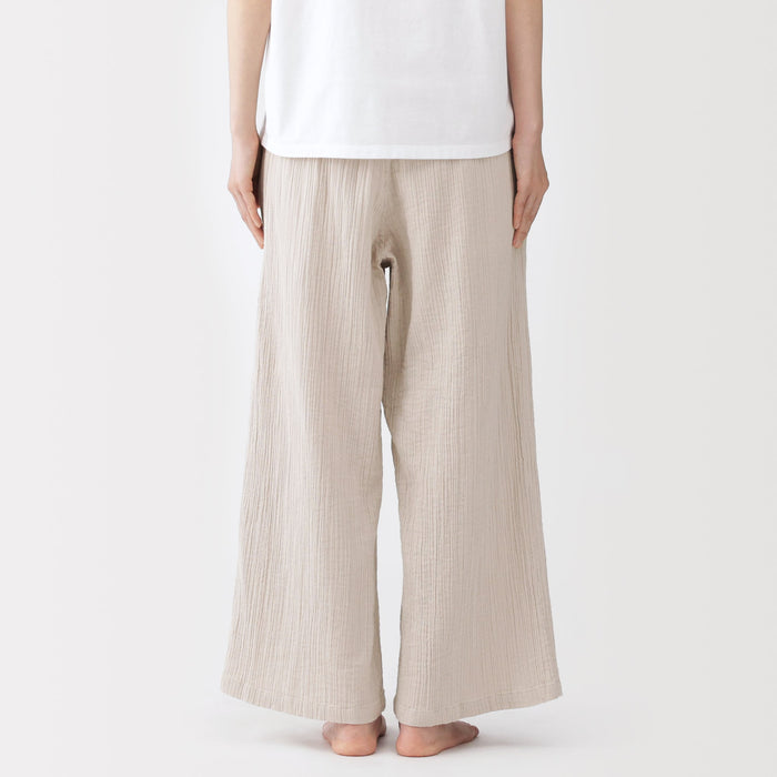 【panクン専用】ommo SHAGGY KNIT BZ オフホワイト36 Crinkle Gauze Long Pants | Women's Loungewear | MUJI USA