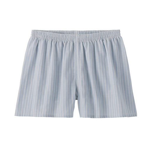 Side Seamless Double Gauze Trunks Saxe Blue Stripe MUJI