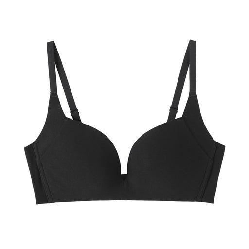 #WK48 Wireless Push-Up Bra - Plus Size FCH3726S Black MUJI