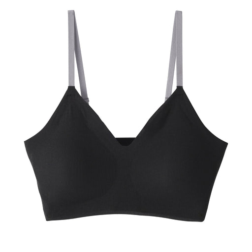 Soft Ribbed Bra Black MUJI