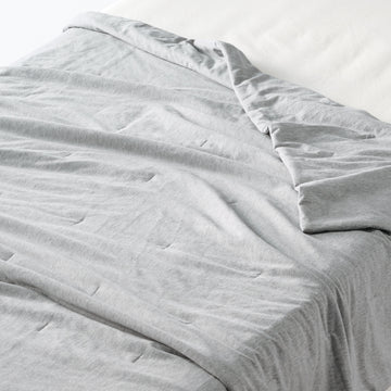 Cotton Cool Touch Thin Duvet - Queen Gray MUJI