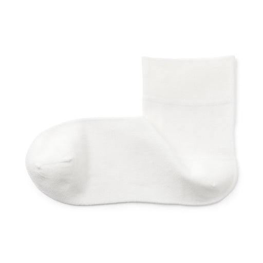 Loose Top Short Socks Off White MUJI