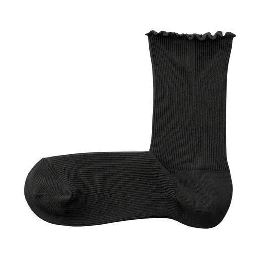 Loose Top Socks Black 23-25cm (US W7-9 M5-7.5) MUJI