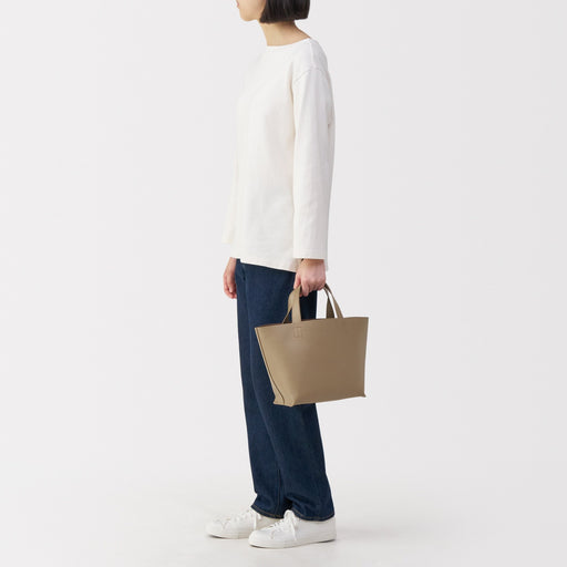 Tanned Leather Mini Tote Bag MUJI