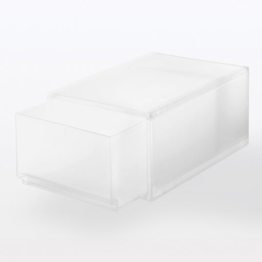 Polypropylene Case Drawer - Deep (W10.2 x D14.6 x H6.9") Clear MUJI