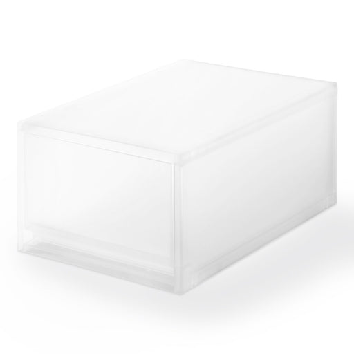 Polypropylene Case Drawer - Deep (W10.2 x D14.6 x H6.9") Clear MUJI