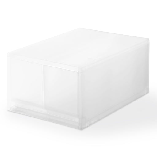 Polypropylene Case 2 Drawer - Deep (W10.2 x D14.6 x H6.9") Clear MUJI