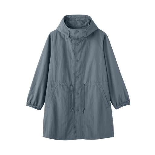 #WK51 [import] Water Repellent Hooded Coat Smoky Blue MUJI