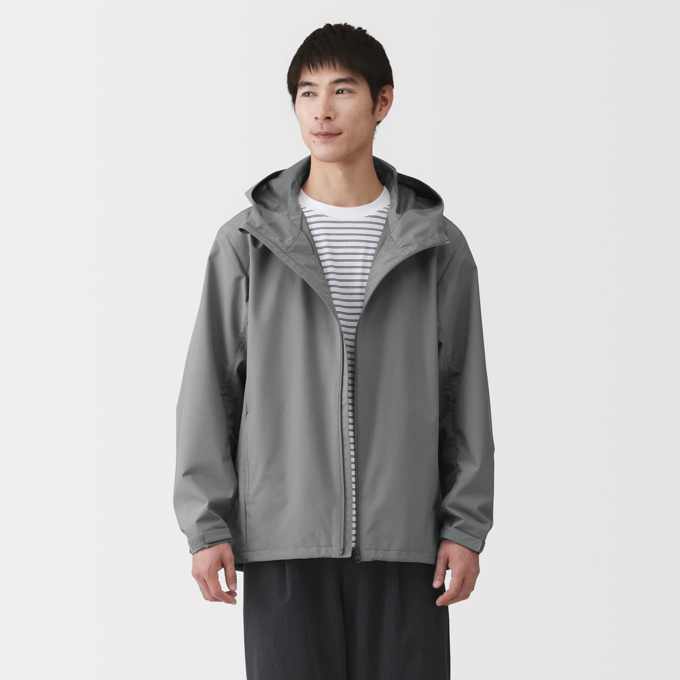 Water Repellent Hooded Jacket Smoky Green MUJI