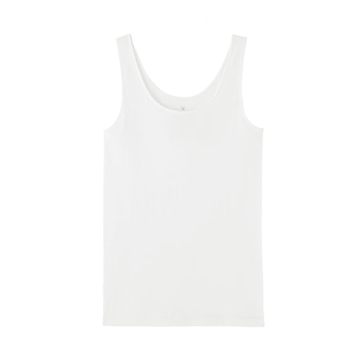 Moisture-Wicking Cotton Tank Top White MUJI