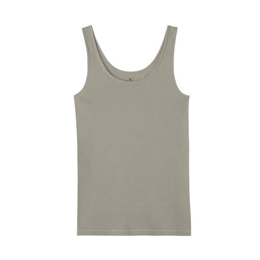 Moisture-Wicking Cotton Tank Top Medium Gray MUJI