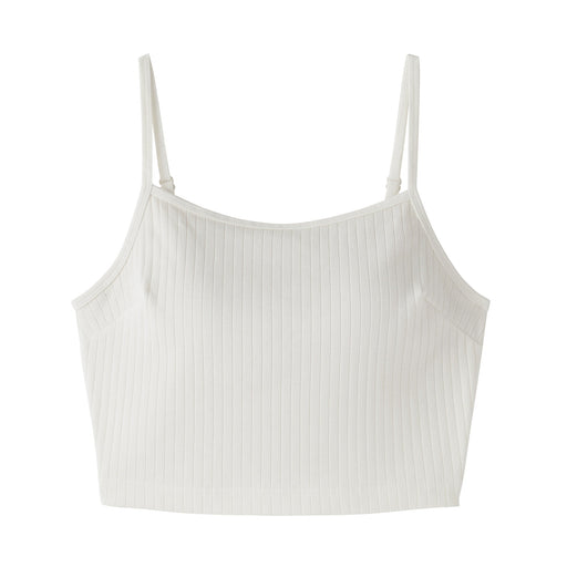 Cotton Rib Bra Camisole Off White MUJI