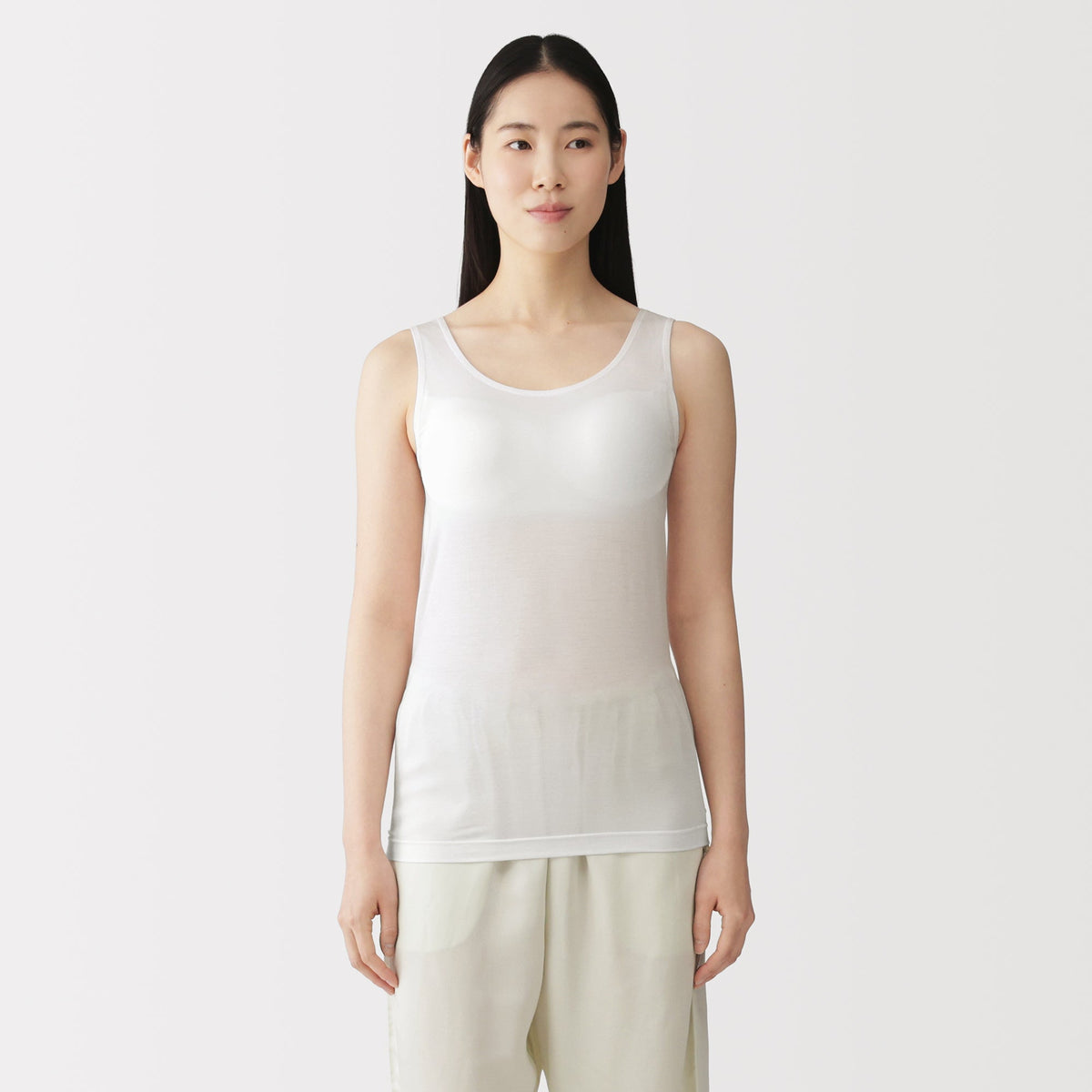 MUJI — Lyocell Blend Bra Tank Top